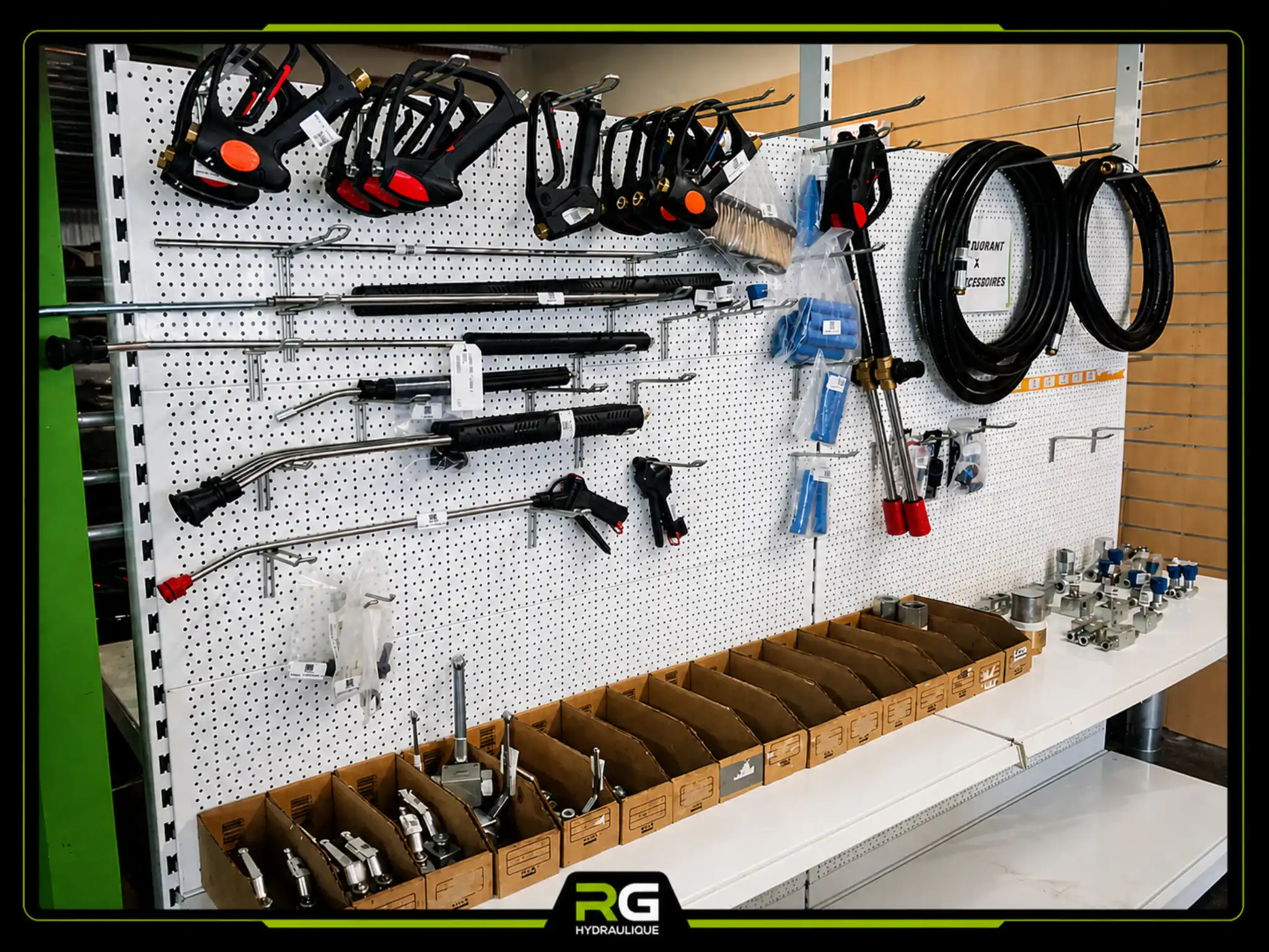 Accessoires et composants hydrauliques en magasin RG-HYDRAULIQUE